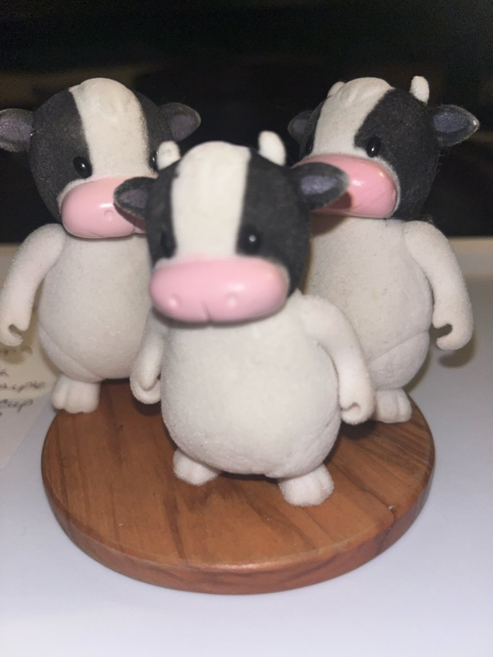 Plush Cow Trio Decorative Figurines -Moosical Moo cow family